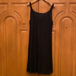 Beautiful NWT $288 Eileen Fisher black Rayon pleat dress XL